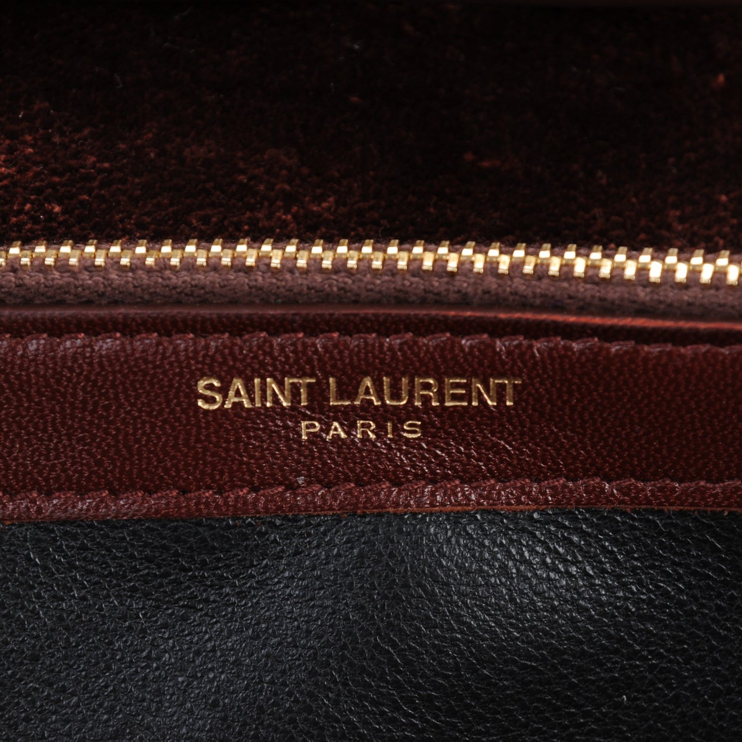 Velvet Monogram Chain Wallet Red Clay