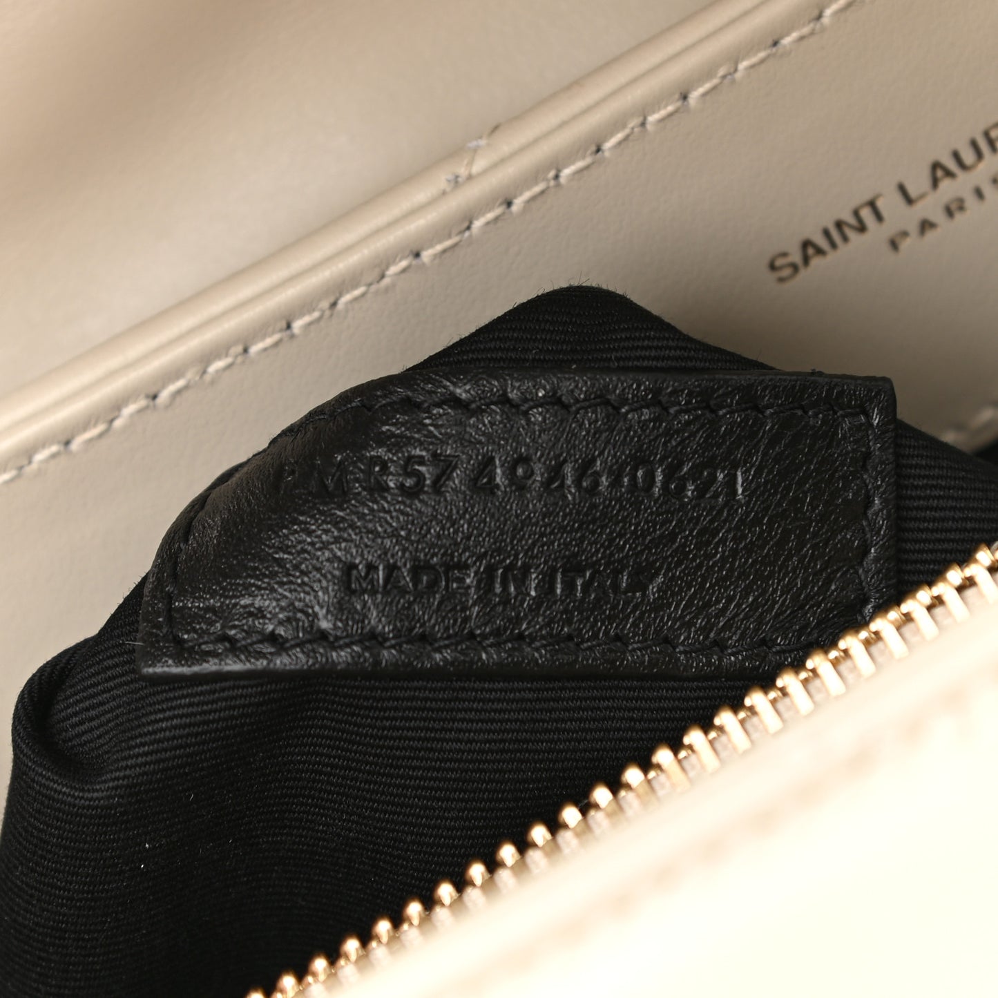 Calfskin Y Quilted Monogram Medium Loulou Chain Satchel Blanc Vintage