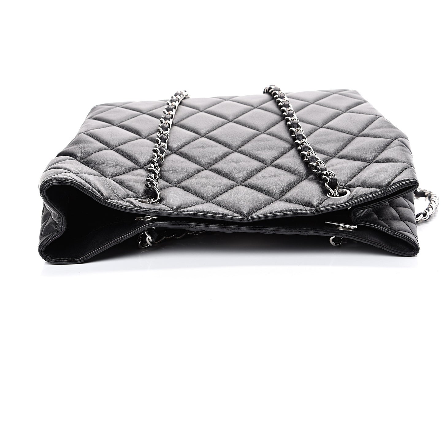 Calfskin Quilted In The Business North South Tote Black