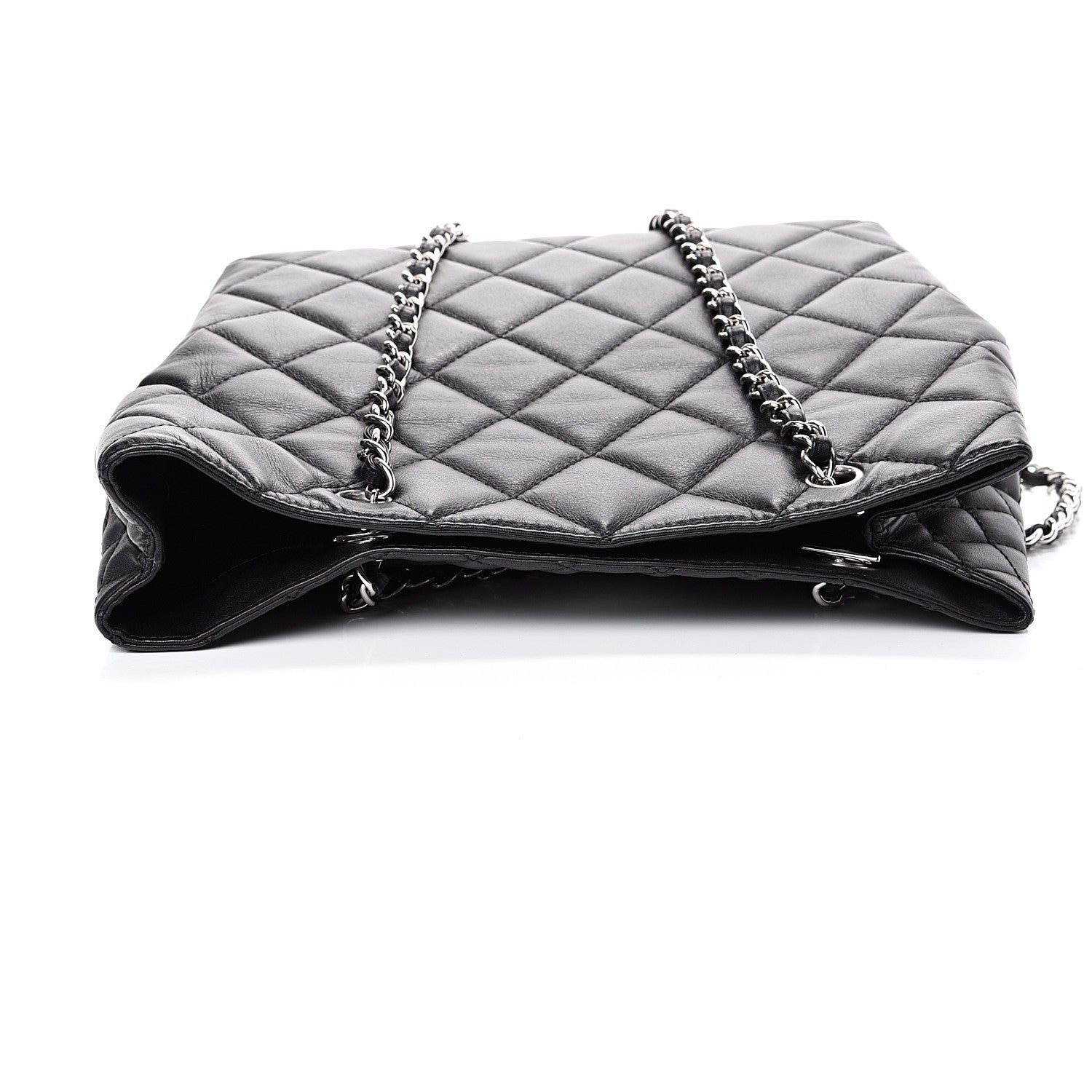 Chanel Calfskin Quilted In The Business North South Tote Black 11 of 12