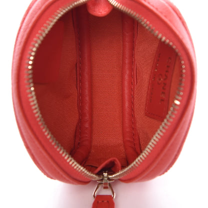 Chanel Caviar Quilted Zip Around Classic Coin Purse Red 5 of 8