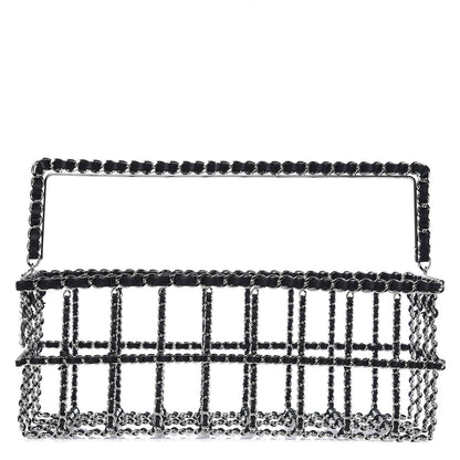 Chanel Brass Calfskin Grocery By Minaudiere Shopping Basket Silver 1 of 9