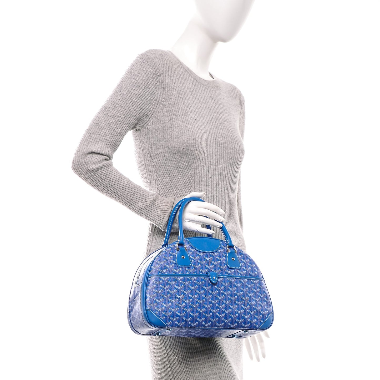 Goyardine Saint Jeanne MM Bowler Blue