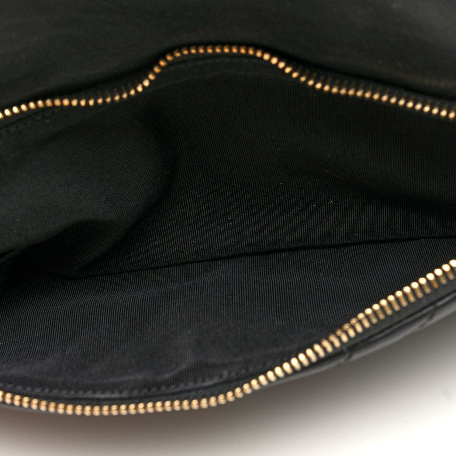 Chanel Lambskin Chevron Quilted Fold Over Clutch Black 5 of 11
