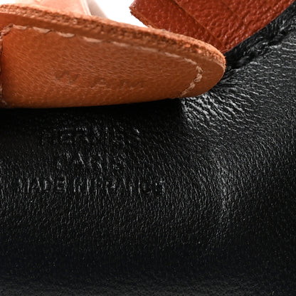 Hermes Milo Lambskin Grigri Rodeo Horse Bag Charm PM Black Sienne Gold 3 of 4