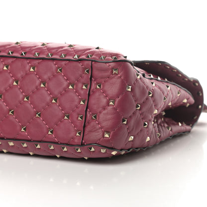 Valentino Garavani Nappa Large Rockstud Spike Shoulder Bag Camelia 9 of 13