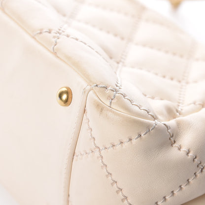 Chanel Calfskin Quilted Retro Chain Flap Beige 22 of 27