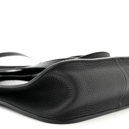 Hermes Taurillon Clemence Halzan 25 Black 9 of 11