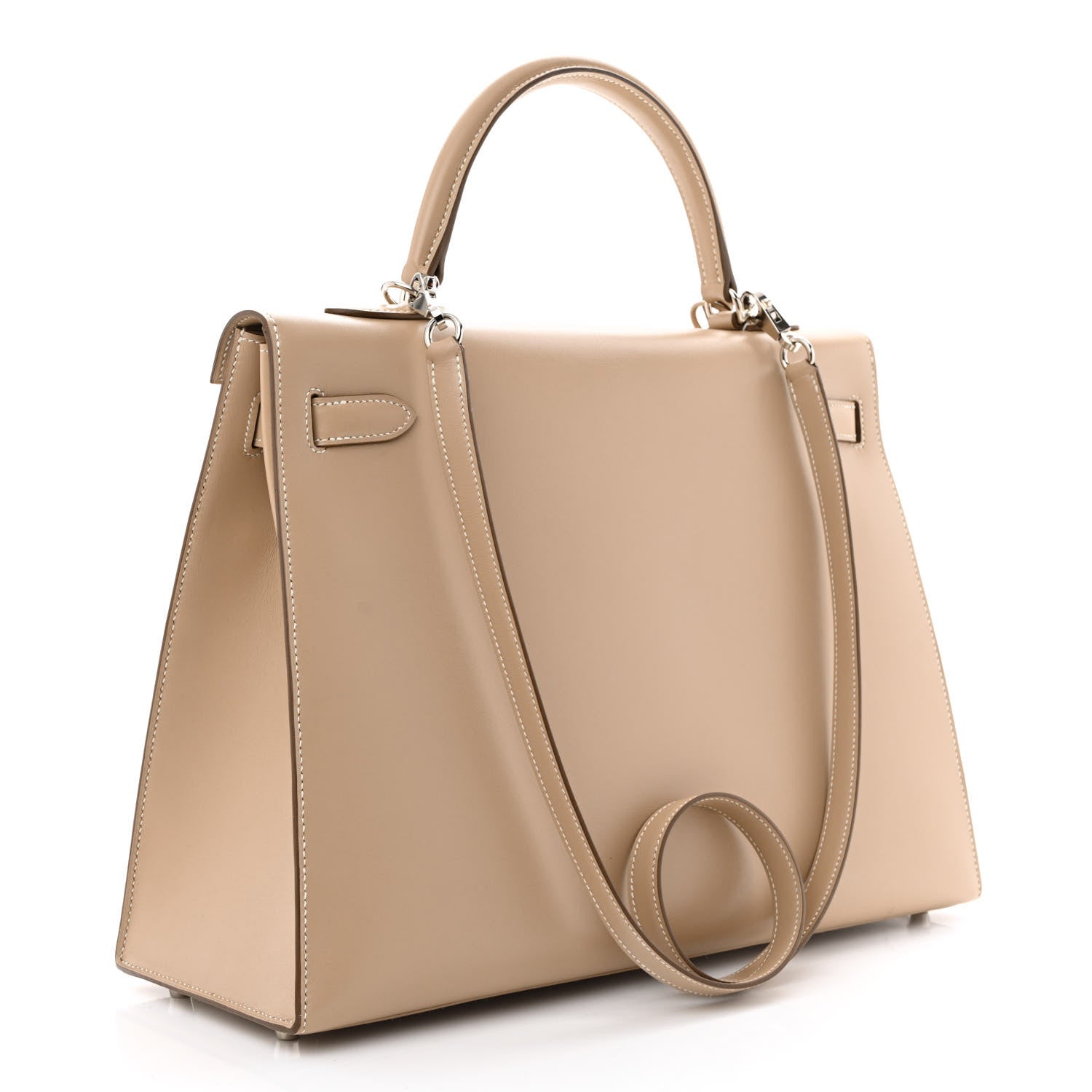 Hermes Box Kelly Sellier Guilloche 35 Argile 3 of 10