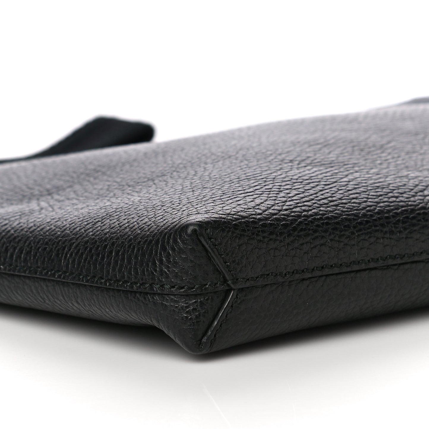 Pebbled Calfskin Clutch Black