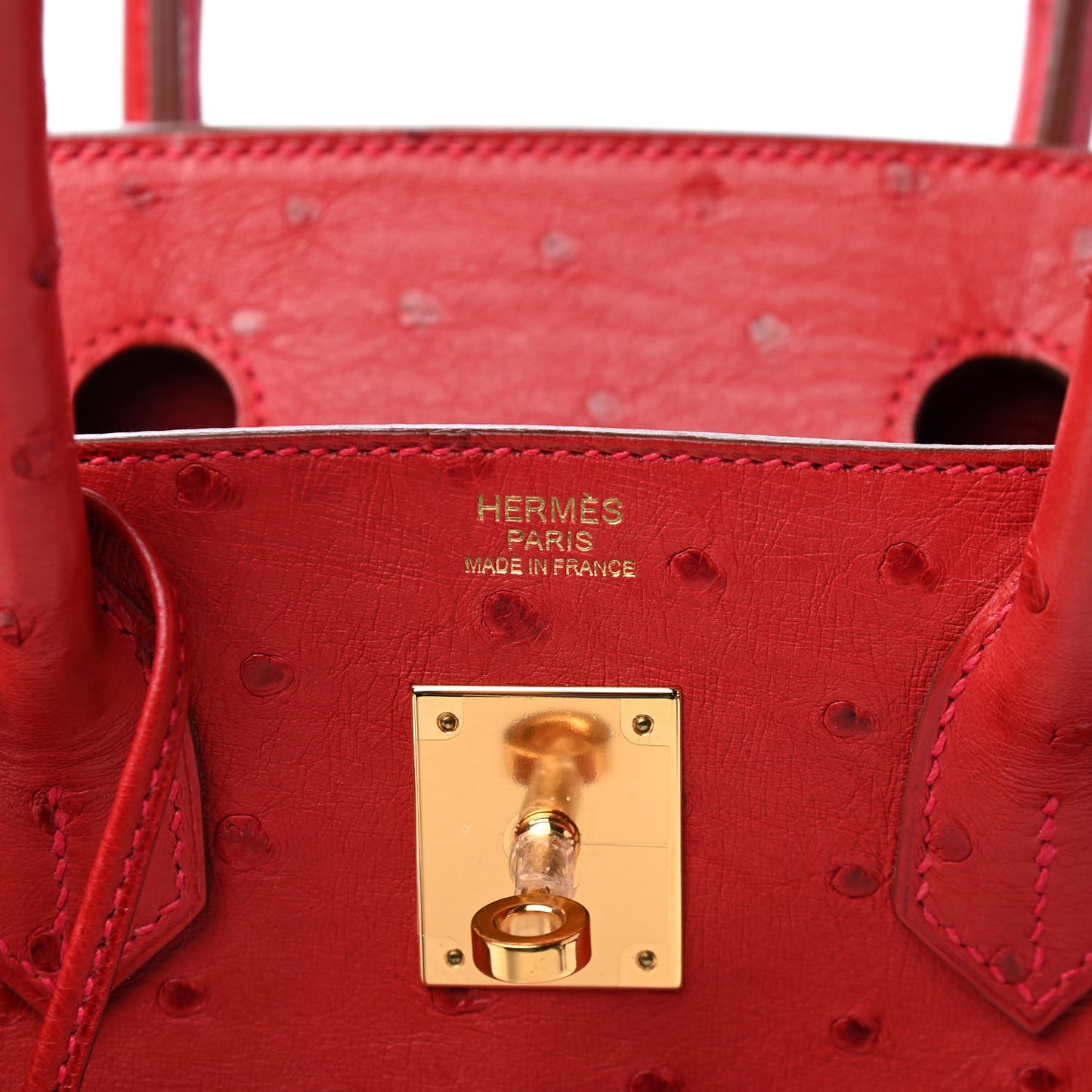 Ostrich Birkin 30 Rouge Vif