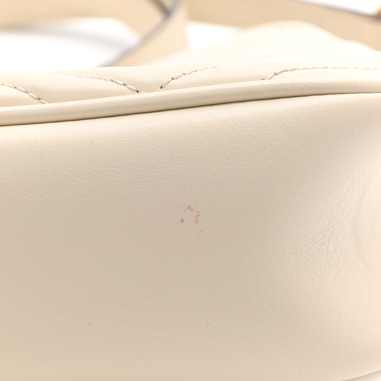 Gucci Calfskin Matelasse Small GG Marmont Chain Shoulder Bag White 9 of 10