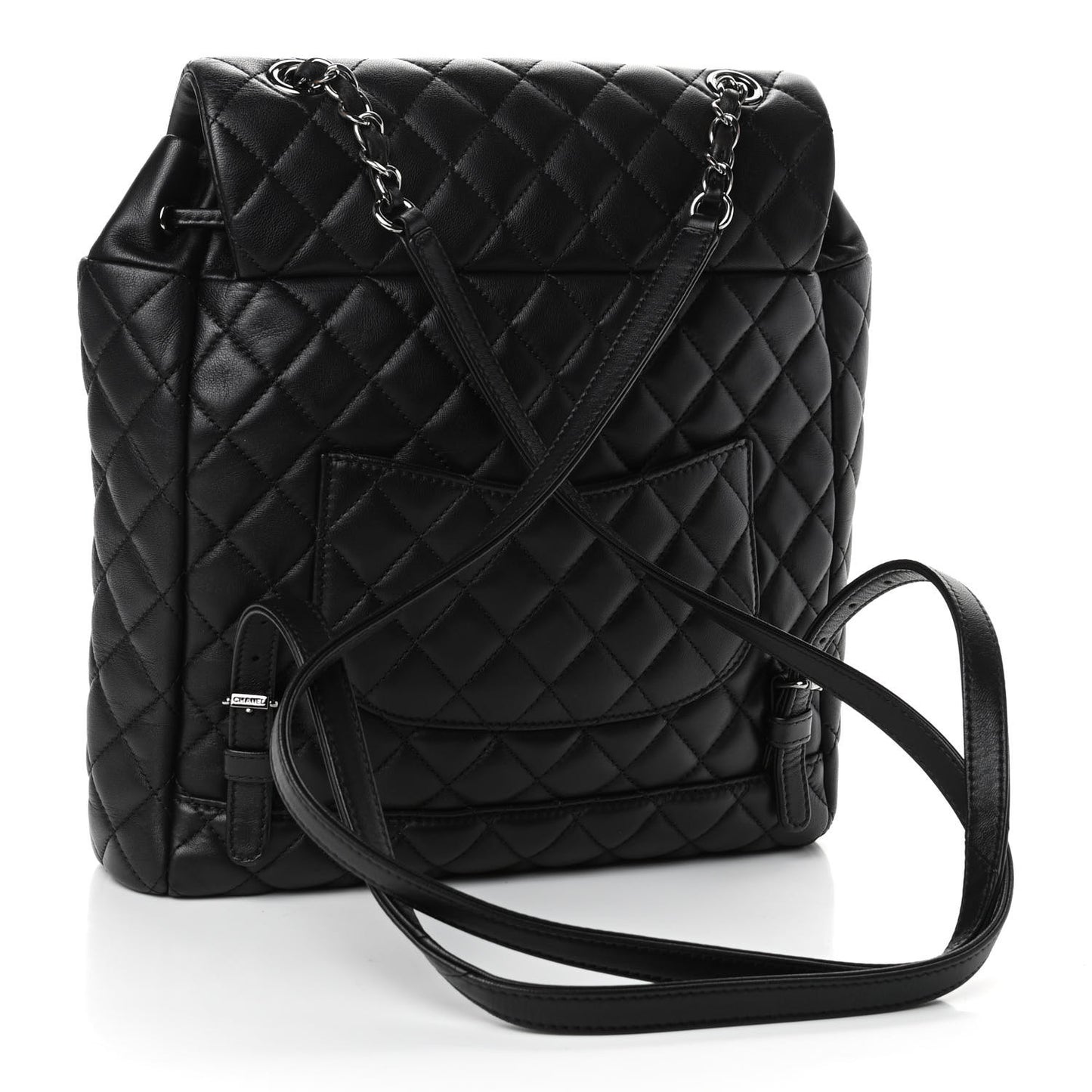 Lambskin Quilted Large Urban Spirit Backpack Black