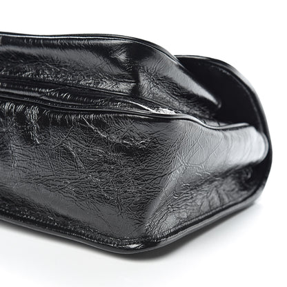 Saint Laurent Crinkled Calfskin Matelasse Monogram Medium Niki Chain Satchel Black 10 of 10