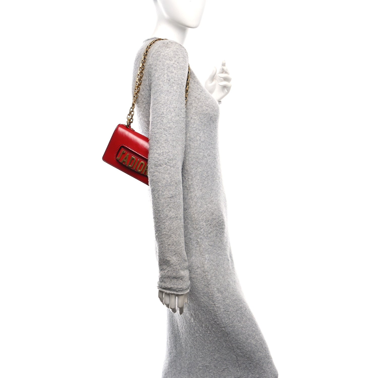 Christian Dior Calfskin J'Adior Chain Flap Bag Red 1757045