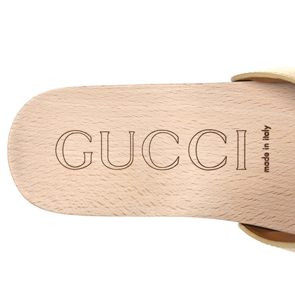 Gucci Calfskin Interlocking G Mens Slide Sandals 5 Burro 8 of 10