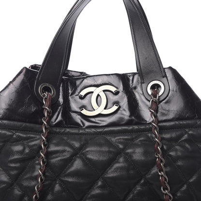 Chanel Iridescent Calfskin Quilted Large In The Mix Tote Black 8 of 10