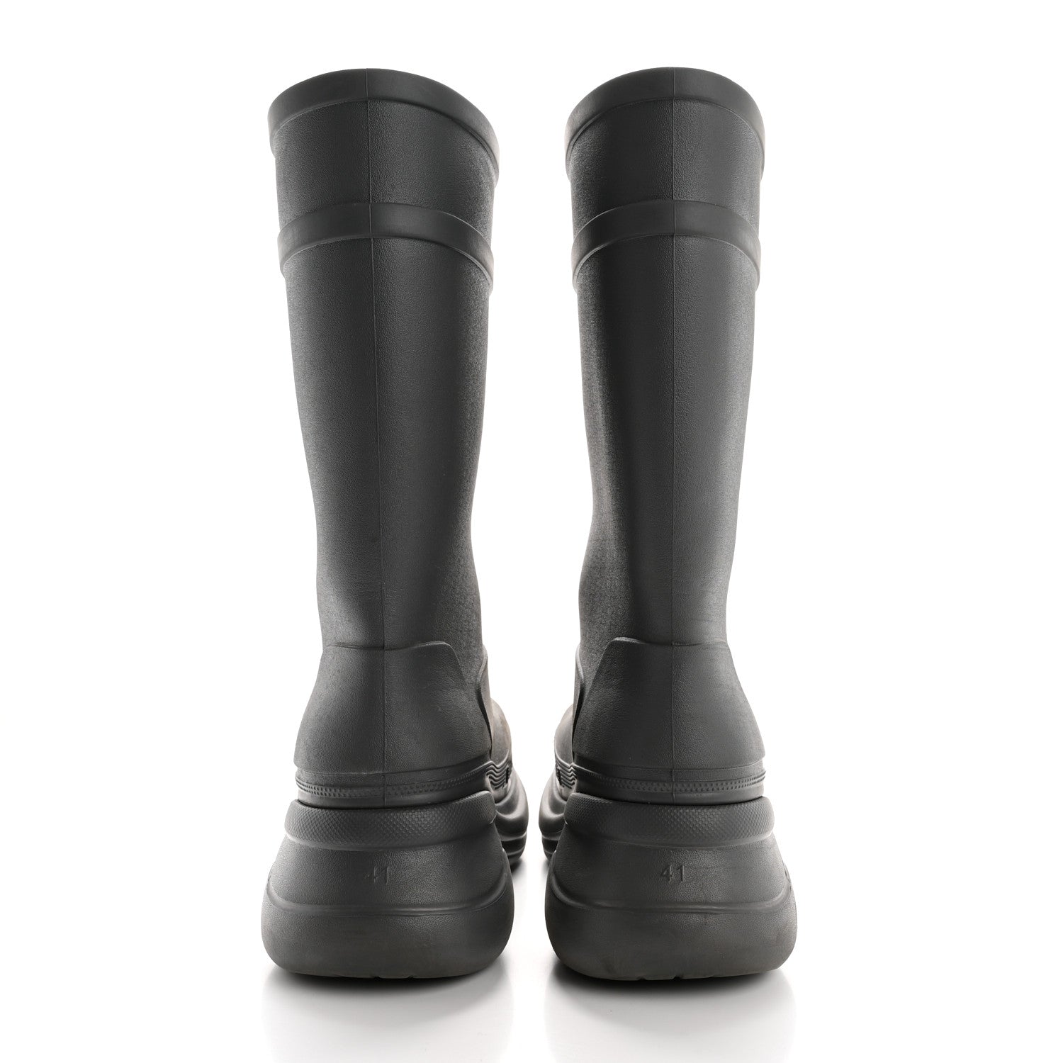 Balenciaga X CROCS Rubber Womens Rain Boots 41 Grafite 5 of 8
