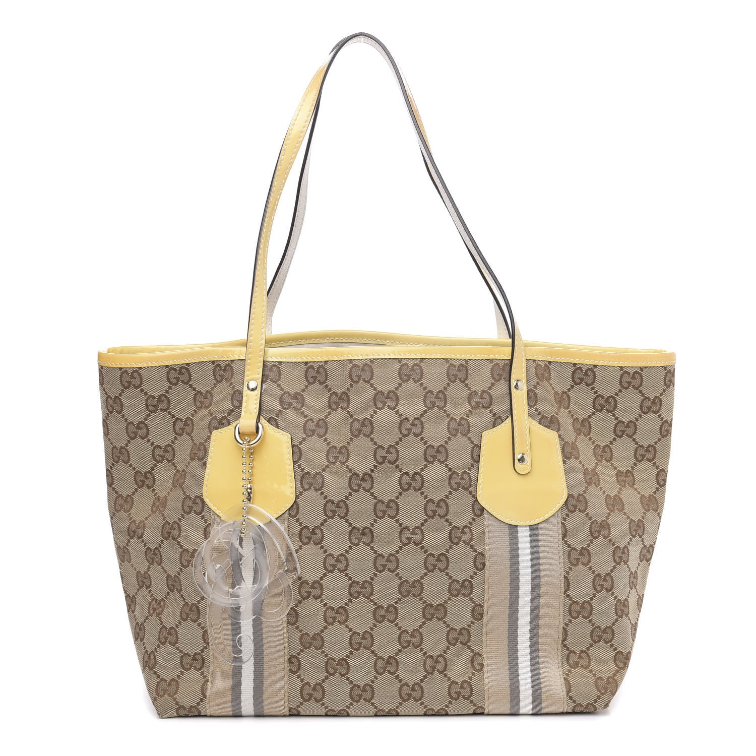 Gucci Monogram Web Medium Jolie Tote Yellow 1 of 11