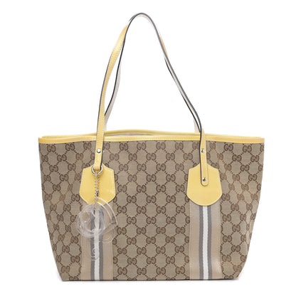 Gucci Monogram Web Medium Jolie Tote Yellow 1 of 11