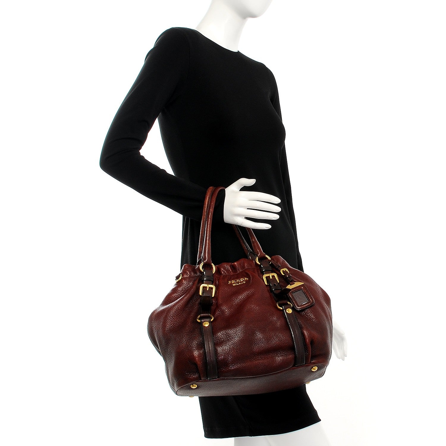 Prada Cervo Antik Shoulder Bag Etrusco Sfumato 3 of 9