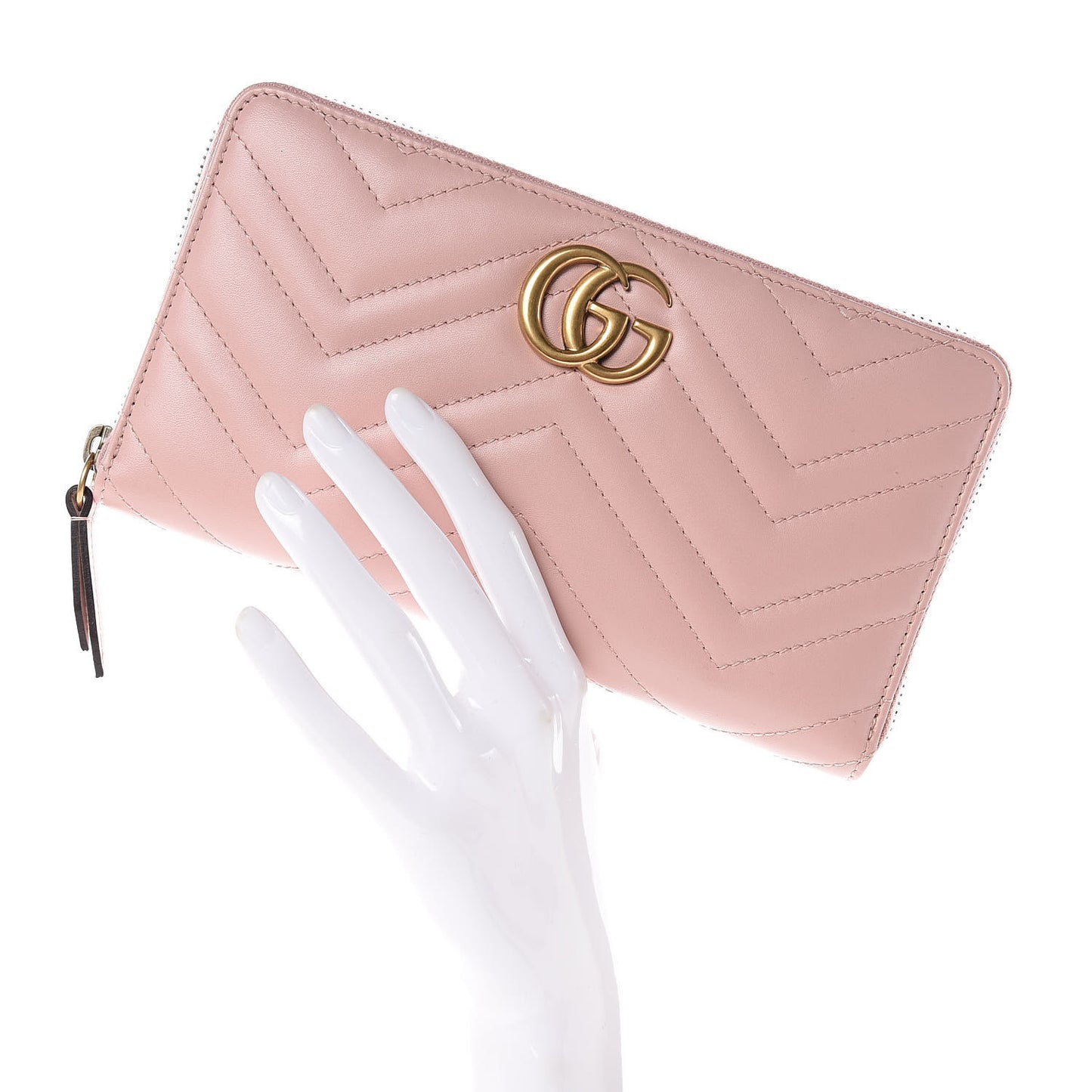 Calfskin Matelasse GG Marmont Zip Around Organizer Wallet Perfect Pink