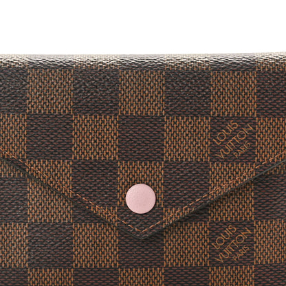 Louis Vuitton Damier Ebene Victorine Wallet Rose Ballerine 7 of 7
