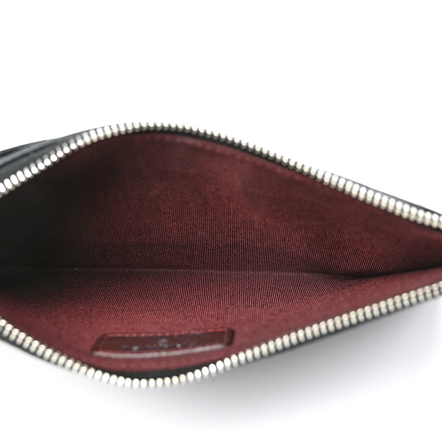 Lambskin Quilted Classic Zip Pouch Black