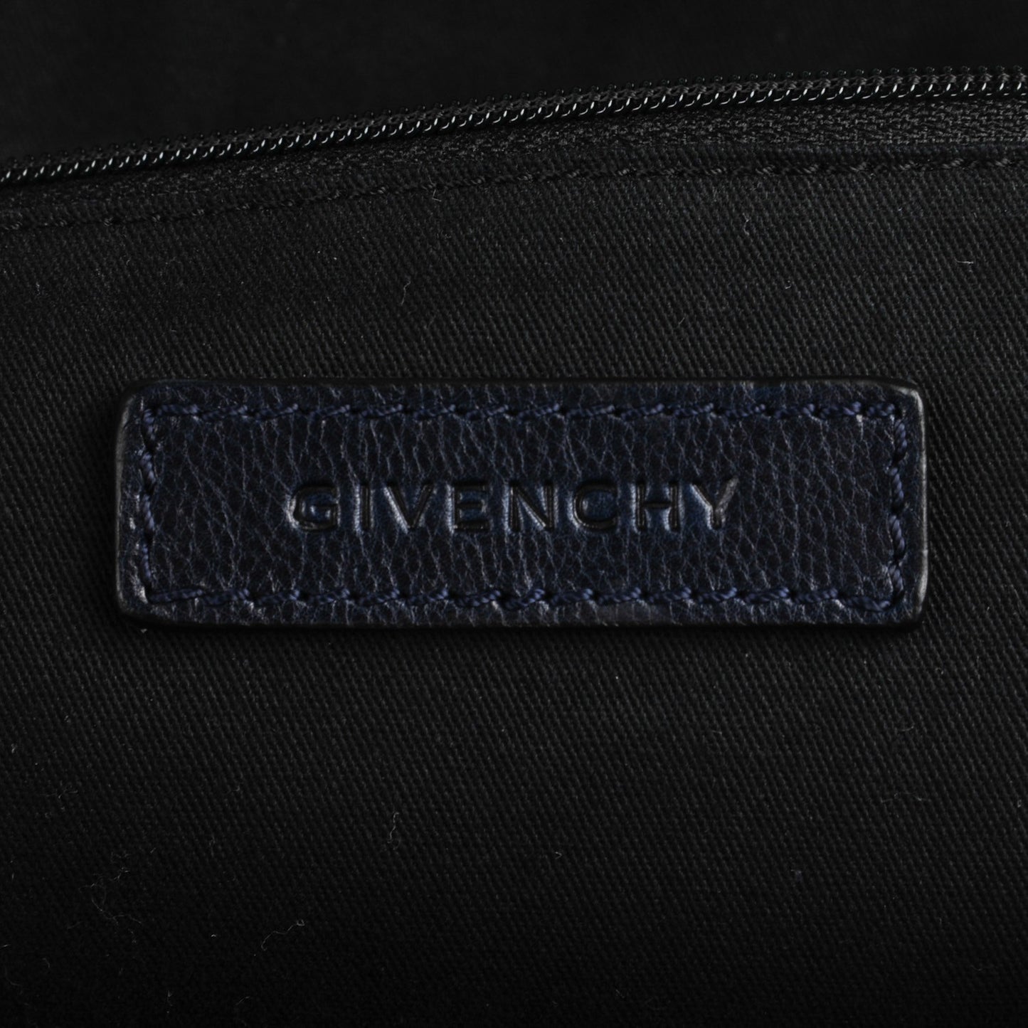 Calfskin Large Bi-Color Antigona Duffel Black Navy