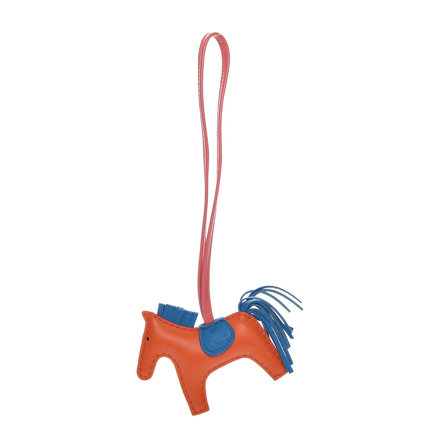 Milo Lambskin Grigri Rodeo Horse Bag Charm PM Orange Poppy Bleu Zanzibar Rose Azalee