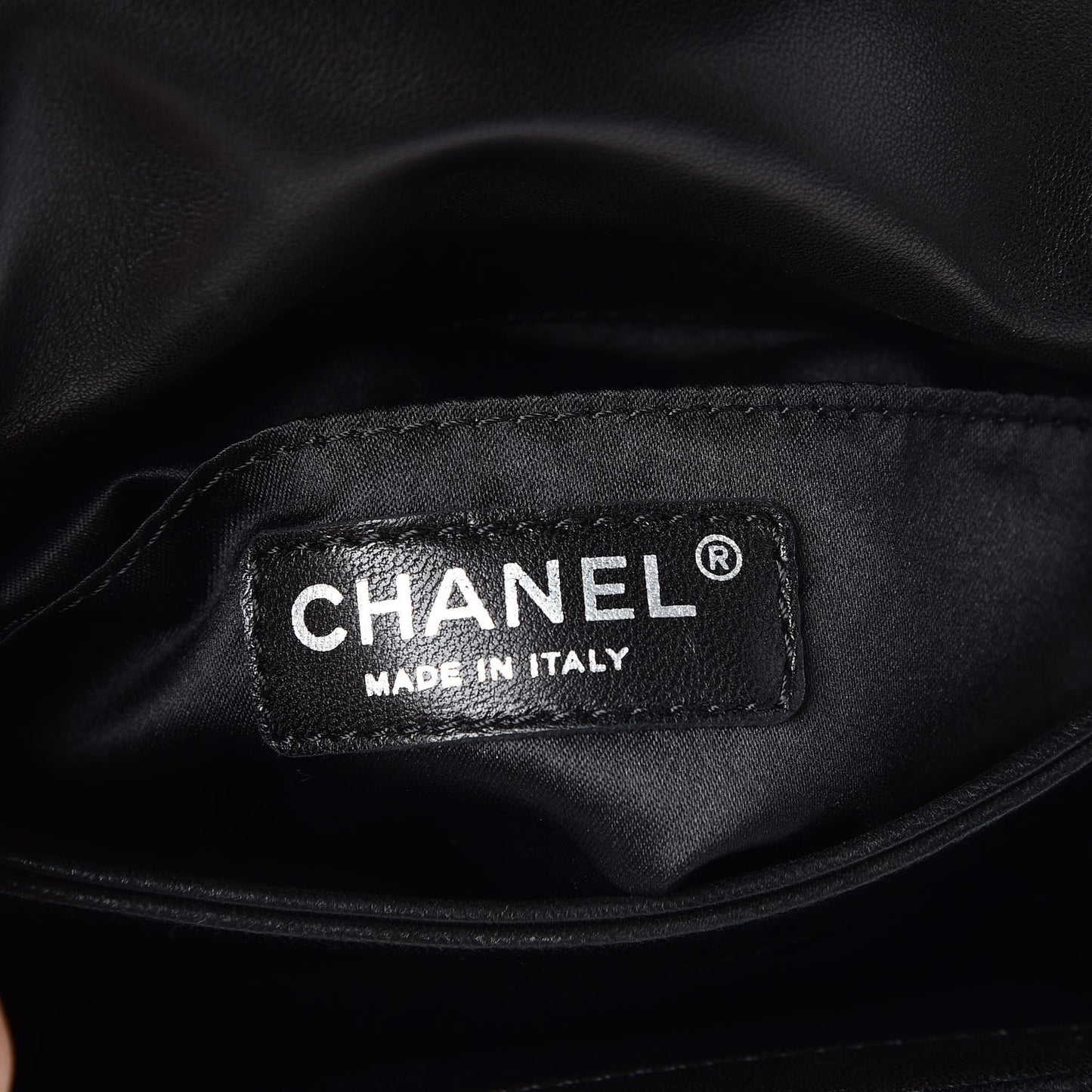Lambskin Quilted Flap Black