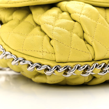 Chanel Washed Lambskin Quilted Mini Chain Around Flap Yellow 9 of 15