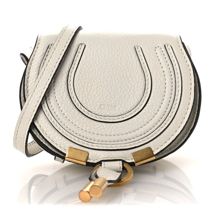 Chloe Calfskin Nano Marcie Saddle Bag White 1 of 10