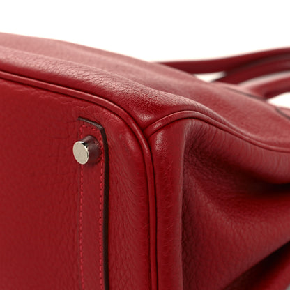Hermes Taurillon Clemence Birkin 30 Rouge Garance 12 of 13