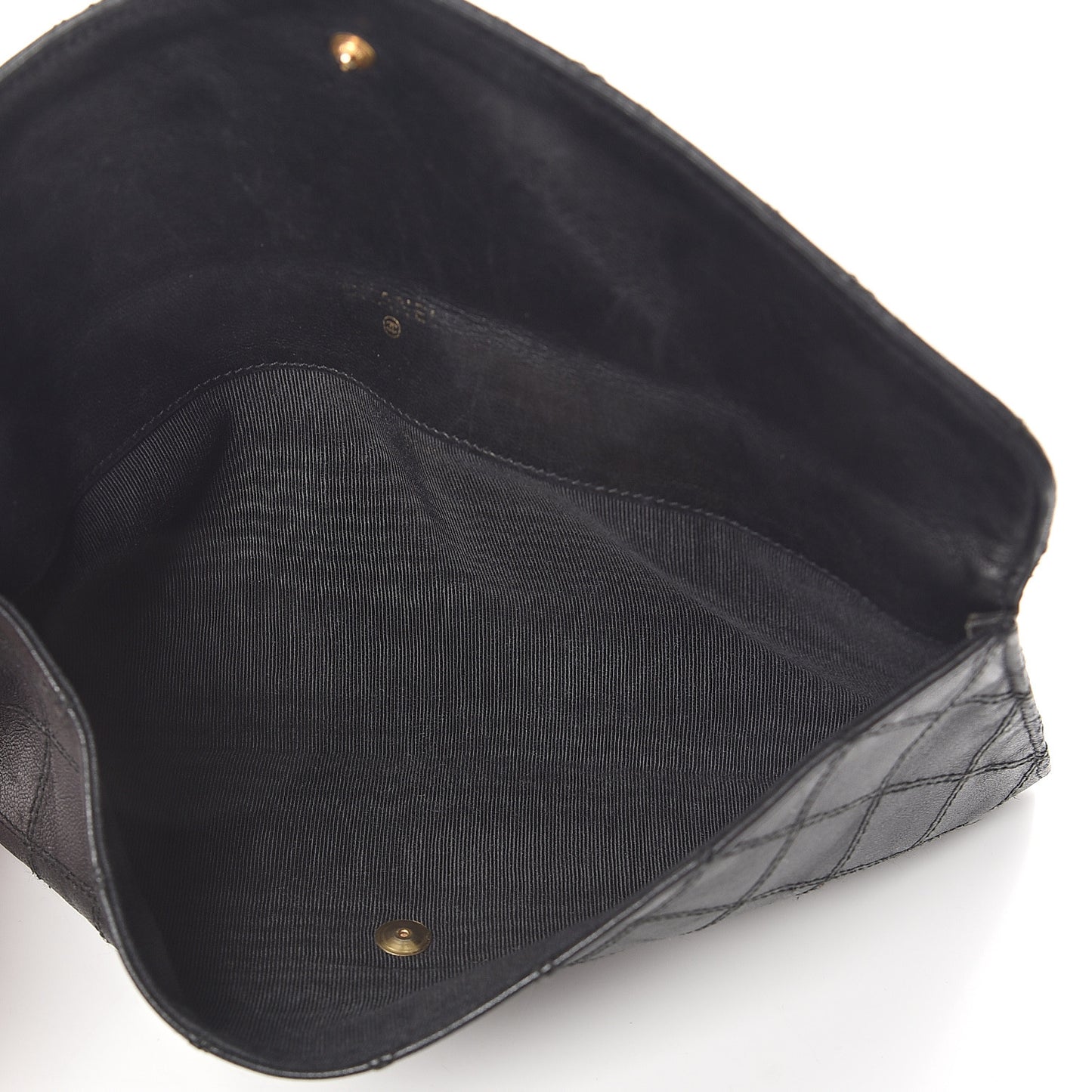 Calfskin Diamond Stitched Clutch Black