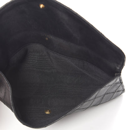 Chanel Calfskin Diamond Stitched Clutch Black 4 of 6