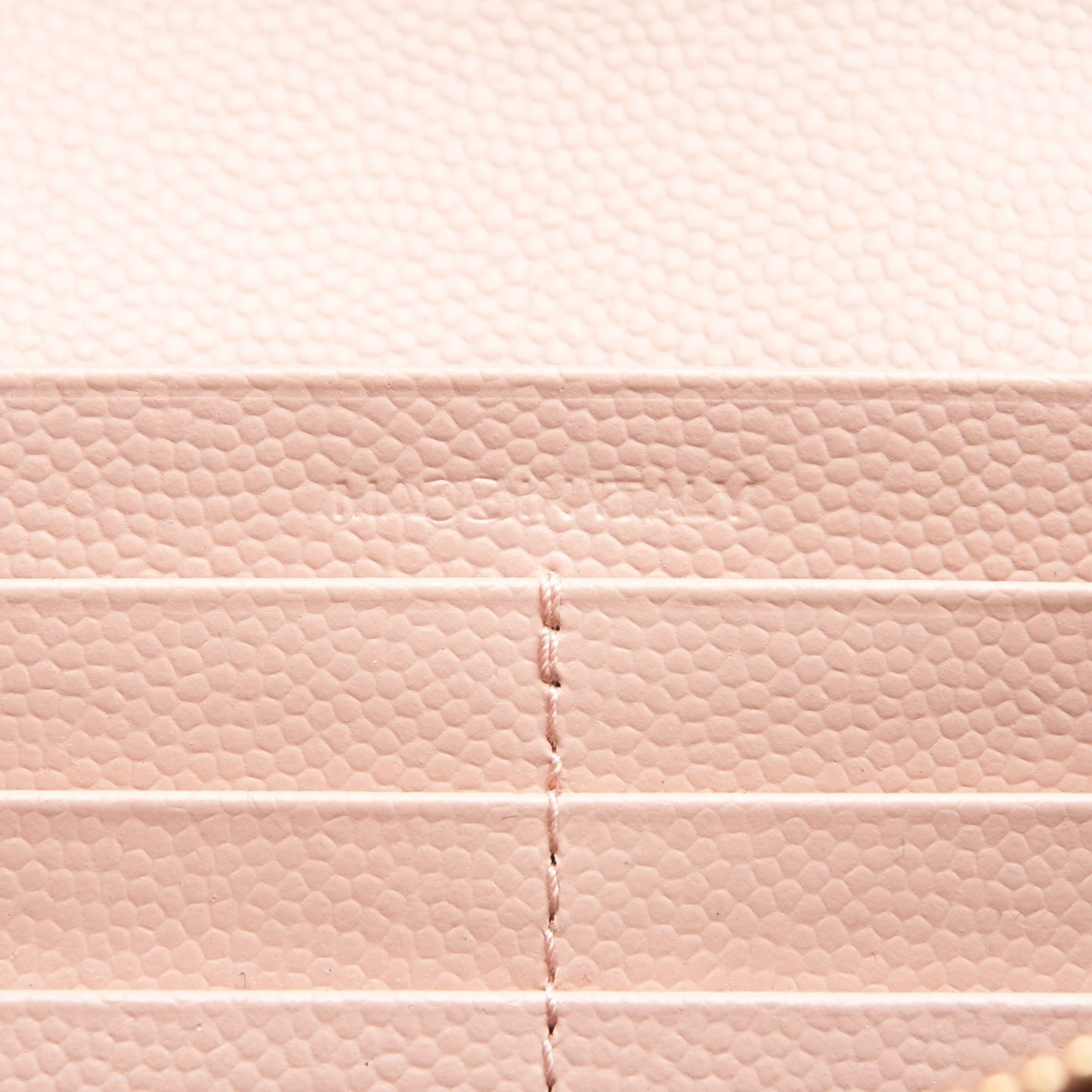 Grain De Poudre Matelasse Chevron Monogram Wallet Pale Pink