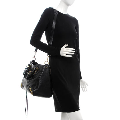 Balenciaga Chevre Gold Metallic Edge Hardware Velo Black 2 of 7