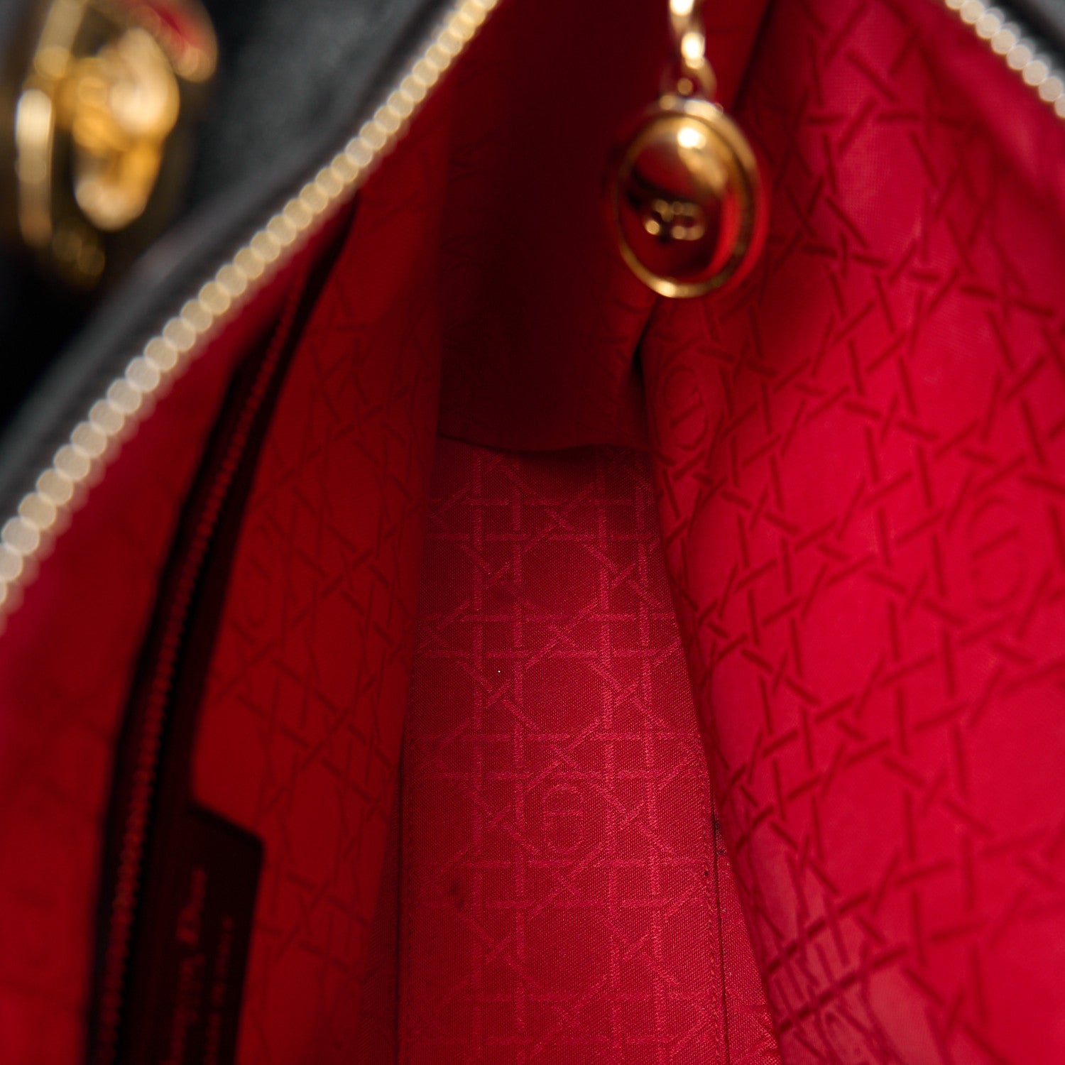 Christian Dior Lambskin Cannage Large Lady Dior Black 12 of 14