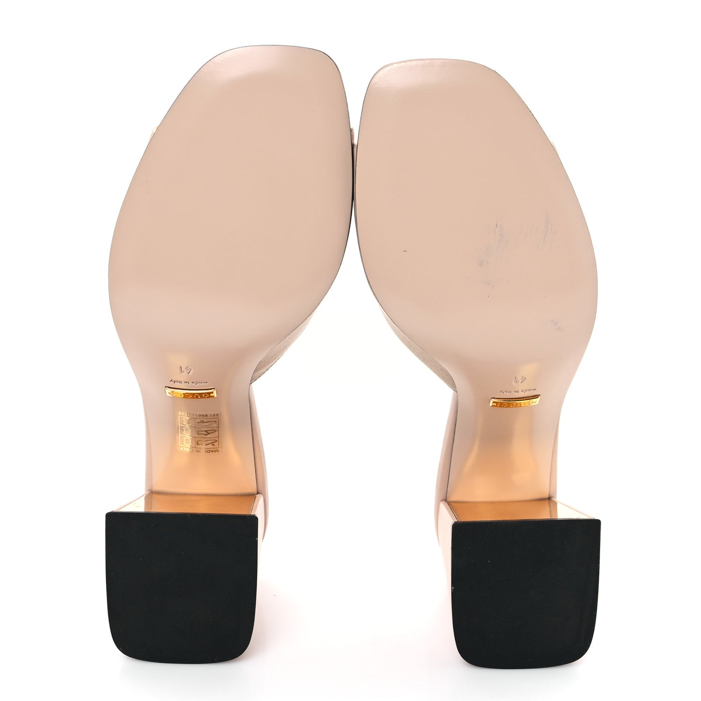 Nappa Horsebit 75mm Slide Sandals 41 Skin Rose