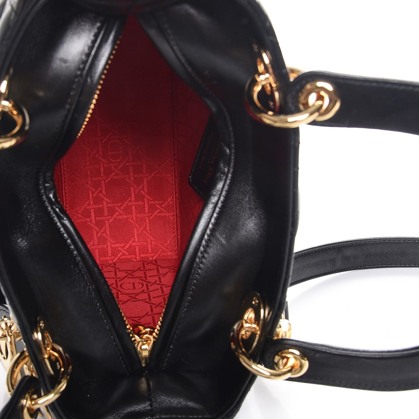 Lambskin Cannage Medium Lady Dior Black