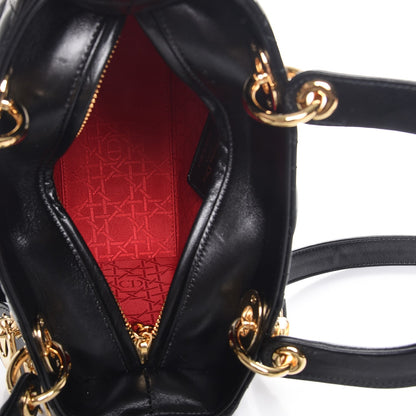 Christian Dior Lambskin Cannage Medium Lady Dior Black 6 of 8