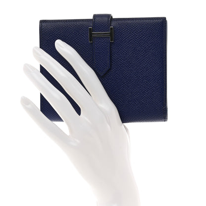 Hermes Epsom Verso Bearn Compact Wallet Bleu Encre Zellige 2 of 7