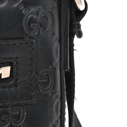 Gucci Guccissima Signature Small Messenger Bag Black 8 of 8