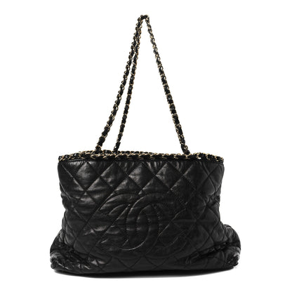 Chanel Calfskin Quilted Small Chain Me Tote Black 1 of 7