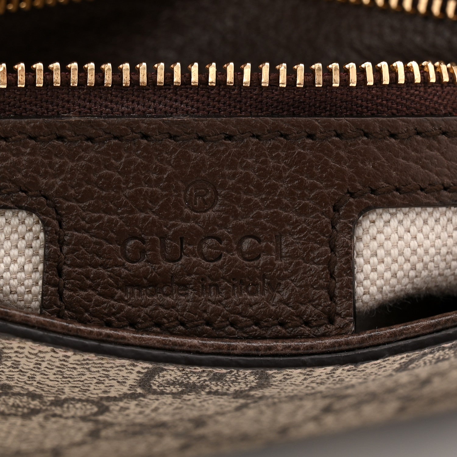 Gucci GG Supreme Monogram Textured Dollar Calfskin Blondie Chain Shoulder Flap Bag Beige Ebony New Acero 6 of 10