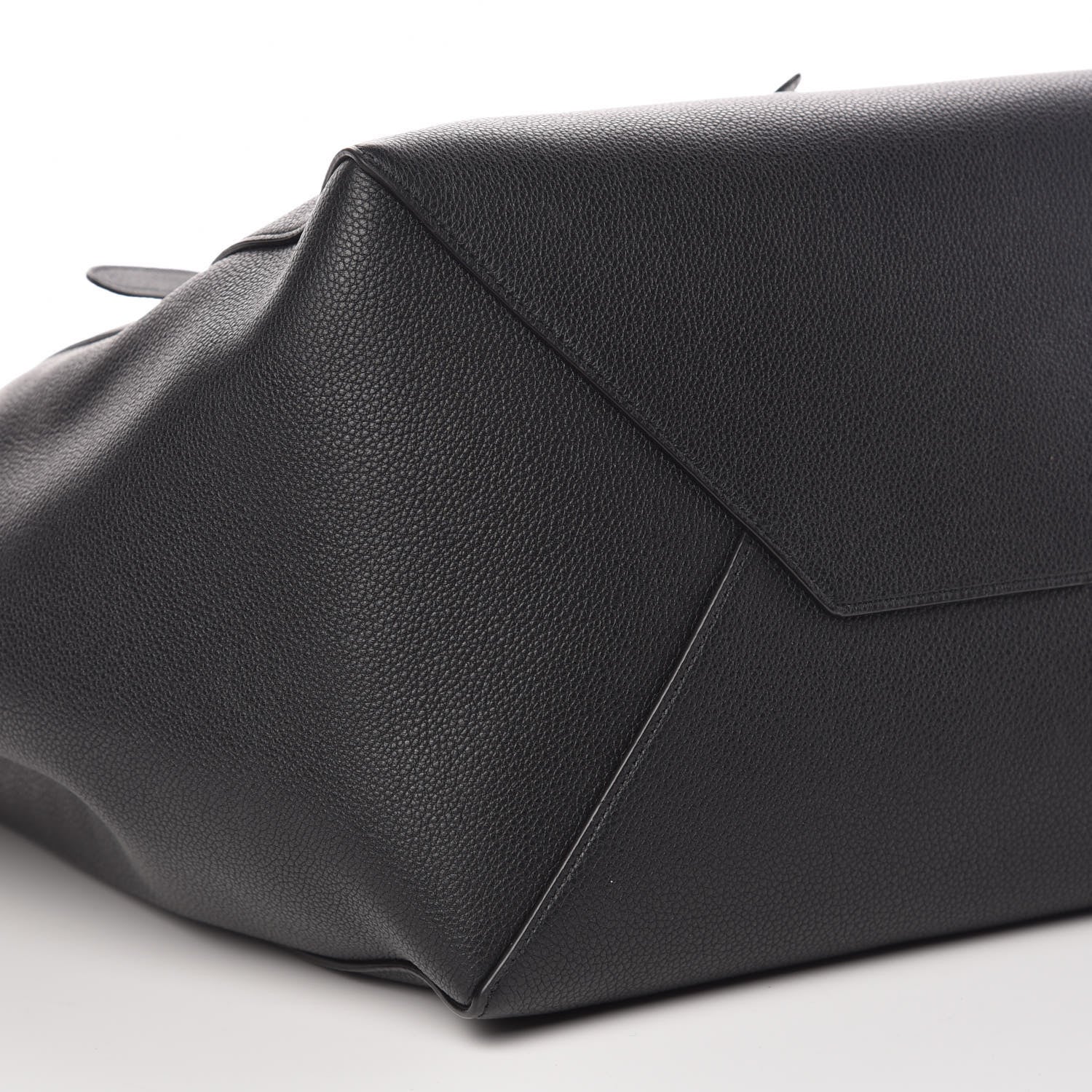 Celine Soft Grained Calfskin Medium Belt Cabas Phantom Black 8 of 9