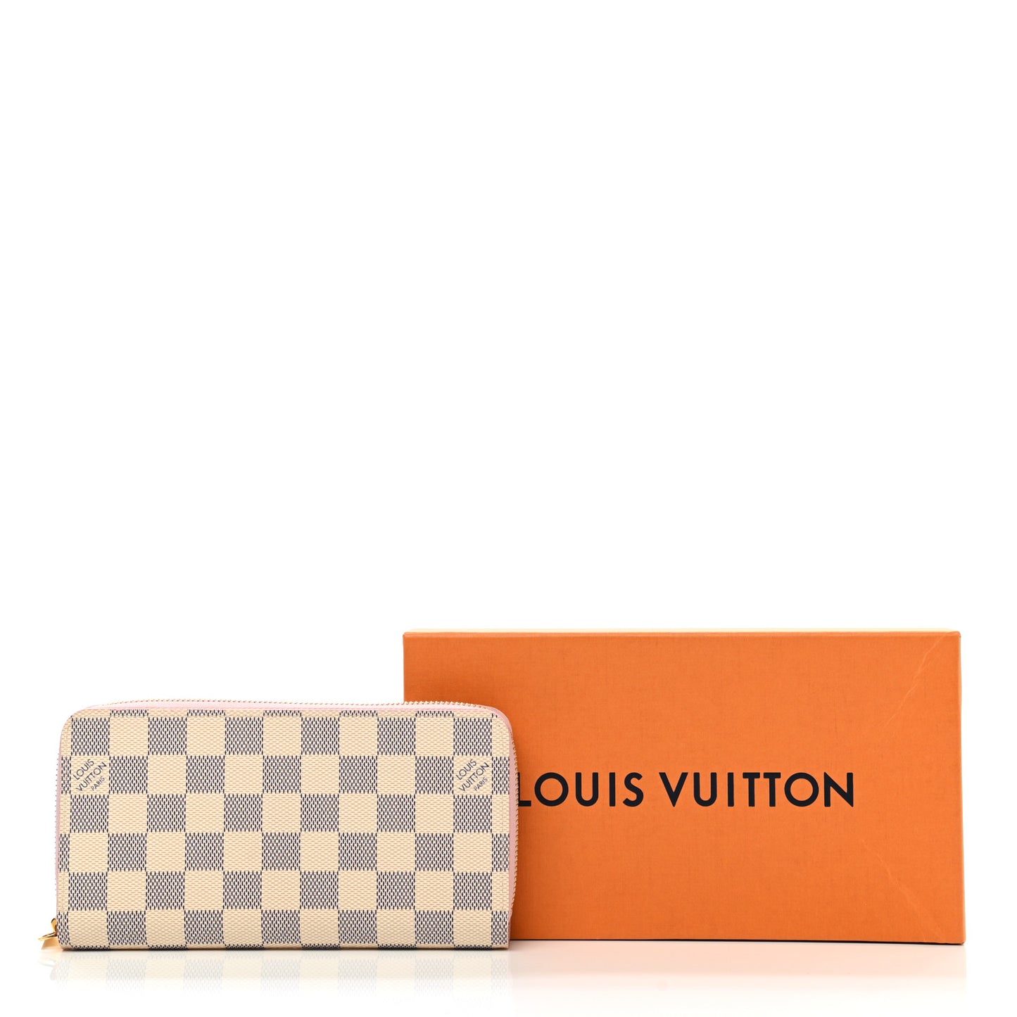 Damier Azur Zippy Wallet Rose Ballerine