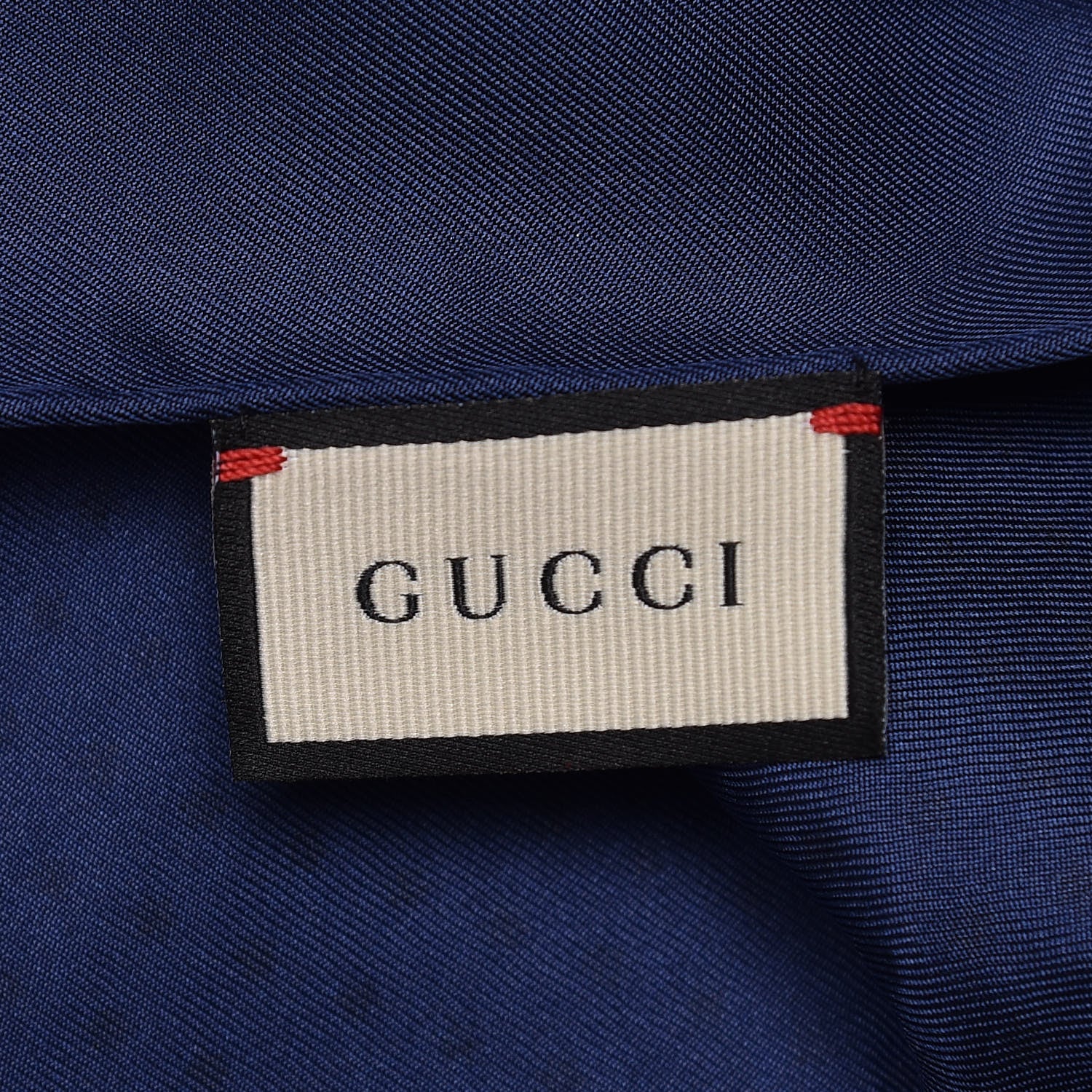 Gucci X SEGA Silk Twill GUCCY Stars Square Scarf Sapphire 5 of 5