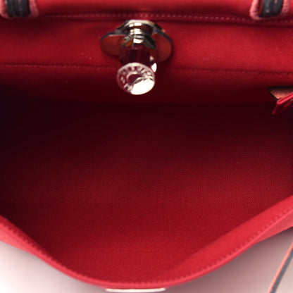 Hermes Military Toile Vache Hunter Herbag Zip 31 PM Rouge Grenat 5 of 8